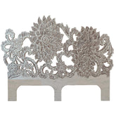 Hand Carved Flower King Size Bed Headboard Bed Head H18